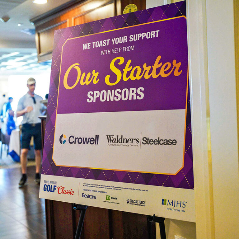 MJHS Golf Classic Our Starter sign